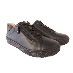 Hartjes Sneaker 162.1402/99 01.00 Zwart Zacht Glad Leer Wijdte H - 9010579115235