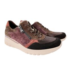 Waldlaufer Sneaker 927H02 700 336 Zwart Bruin Combi Wijdte H - 4069134212716