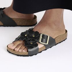Birkenstock Slipper Siena Flower II Embellishment 1026734 Zwart Smal - 4066648094562