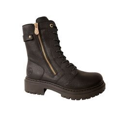 Rieker Veterboot 72640-00 Zwart Warm Gevoerd - 4061811565580