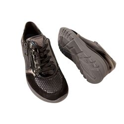 Waldlaufer Sneaker 927H02 701 768 Zwart Brons Combi Wijdte H - 4069134212792