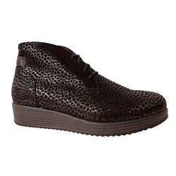 Durea Lage Veterboot 9824 475 1816 Zwart Print Wijdte H - 8721149349813
