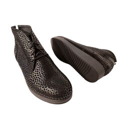 Durea Lage Veterboot 9824 475 1816 Zwart Print Wijdte H - 8721149349820