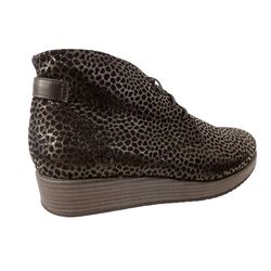 Durea Lage Veterboot 9824 475 1816 Zwart Print Wijdte H - 8721149349820