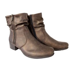 Rieker Korte Laars 78656-90 Brons Metallic Warm Gevoerd - 