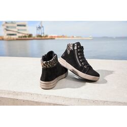 Rieker Veterboot X0709-00 Zwart Nubuck Warm Gevoerd - 4061811519767