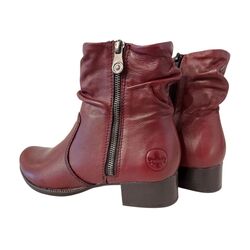 Rieker Korte Laars 78656-35 Rood Warm Gevoerd - 4061811457014