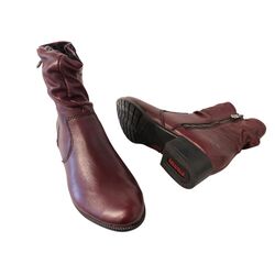 Rieker Korte Laars 78656-35 Rood Warm Gevoerd - 4061811456987