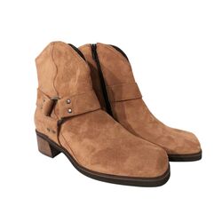 Durea Korte Laars 9820 825 1763 Bruciato Cognac Suede Wijdte H - 8721149308261