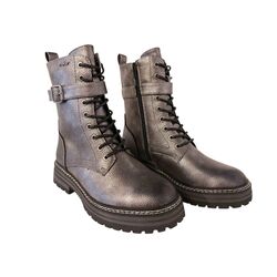 Rieker Veterboot 93024-90 Zilver Platinum Warm Gevoerd - 4061811462094