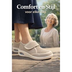 Healthy Shoes Klittenbandschoen Derby Zand - 8785342096165