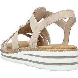 Rieker Sandaal V0245-60 Beige - 4066707990576