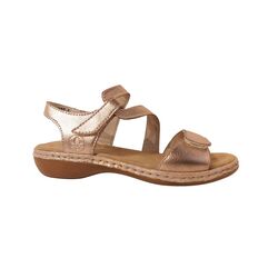 Rieker Sandaal 659C7-89 Metallic Zacht Voetbed - 4061811874934