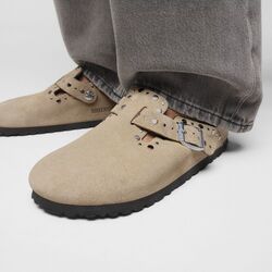 Birkenstock Slipper Boston Rivet Border 1030418 Taupe Suede Smal - 4067707382194