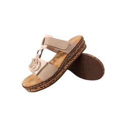 Rieker Slipper 62936 60 Beige Zacht Voetbed - 4061811950355