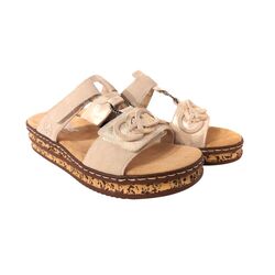 Rieker Slipper 62936 60 Beige Zacht Voetbed - 4061811950355