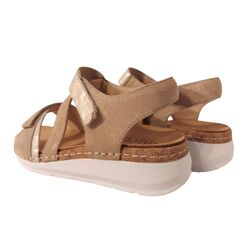 Durea Sandaal 7431 038 2100 Platin Licht Taupe Wijdte K - 8721149469245