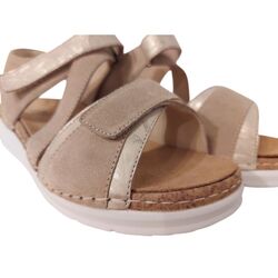 Durea Sandaal 7431 038 2100 Platin Licht Taupe Wijdte K - 8721149469245