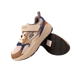 Skechers Klittenbandschoen 419001L NTBL Nova Jogger Prime Ave Natural Blue - 199025600576