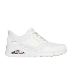 Skechers Instapper Hands-Free Slip-Ins Uno Banksia Luxe 177118 WHT White - 199025162708