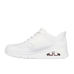 Skechers Instapper Hands-Free Slip-Ins Uno Banksia Luxe 177118 WHT White - 199025162708