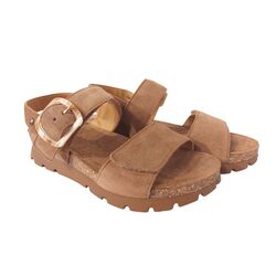 Panama Jack Sandaal Sara B1 Velour Cuero Bark Bruin - 8434823951911