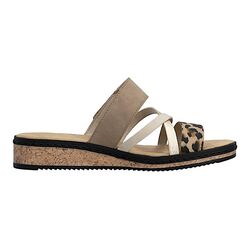 Rieker Slipper V3652-62 Beige Combi Zacht Voetbed - 4061811875917