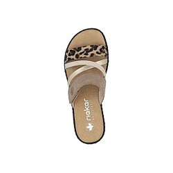 Rieker Slipper V3652-62 Beige Combi Zacht Voetbed - 4061811875917