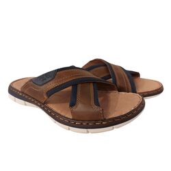 Rieker Slipper 25182-14 Blauw Bruin - 4061811879649