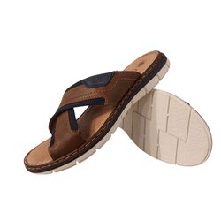 Rieker Slipper 25182-14 Blauw Bruin - 4061811879649