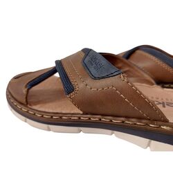 Rieker Slipper 25182-14 Blauw Bruin - 4061811879687