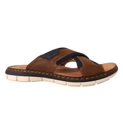 Rieker Slipper 25182-14 Blauw Bruin - 4061811879687