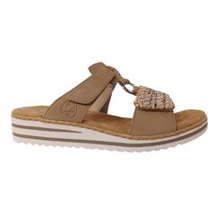 Rieker Slipper V06P9-60 Beige Zacht Voetbed - 4066707993553