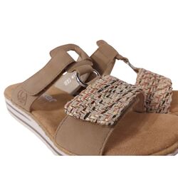 Rieker Slipper V06P9-60 Beige Zacht Voetbed - 4066707993553
