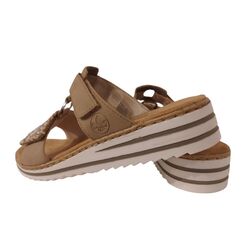 Rieker Slipper V06P9-60 Beige Zacht Voetbed - 4066707993553