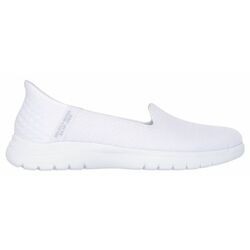 Skechers Instapper Hands-Free Slip-Ins On The Go Flex Clover 138182 WHT White Machine Washable - 198376842543