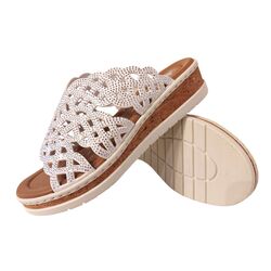 Rieker Slipper V4189-80 Wit - 4066707180298