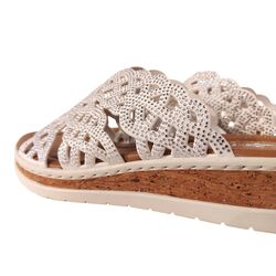 Rieker Slipper V4189-80 Wit - 4066707180298