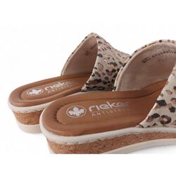 Rieker Slipper V4188-60 Beige Combi - 4066707184180
