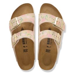 Birkenstock Slipper Arizona 1031736 Sandcastle Flower Print Suède Smal - 4067707796342