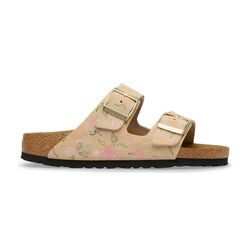 Birkenstock Slipper Arizona 1031736 Sandcastle Flower Print Suède Smal - 4067707796342