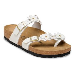 Birkenstock Teenslipper Mayari Flower Embellishment Wit Breed - 4067707899678