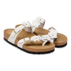 Birkenstock Teenslipper Mayari Flower Embellishment Wit Breed - 4067707899715