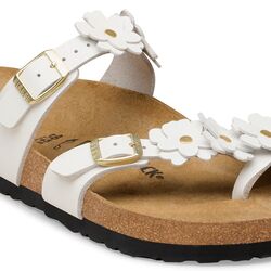 Birkenstock Teenslipper Mayari Flower Embellishment Wit Breed - 4067707899678