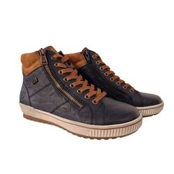 Rieker Remonte Veterboot D0772-16 Blauw Combi Warm Gevoerd - 4066707153087