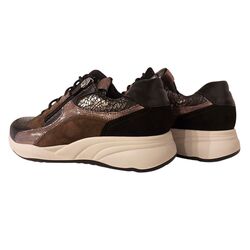 Durea Sneaker 6318 608 2266 Zwart Gunmetal Olive Wijdte K - 8721149622350