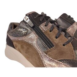 Durea Sneaker 6318 608 2266 Zwart Gunmetal Olive Wijdte K - 8721149622350