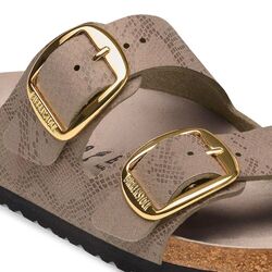 Birkenstock Slipper Arizona Big Buckle 1032891 Python Gray Taupe - 4067708160258