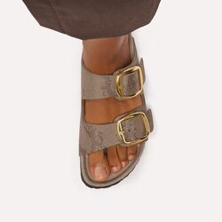 Birkenstock Slipper Arizona Big Buckle 1032891 Python Gray Taupe - 4067708160333