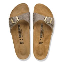 Birkenstock Slippers Madrid 1033186 Leo Gray Taupe Smal - 4067708289263
